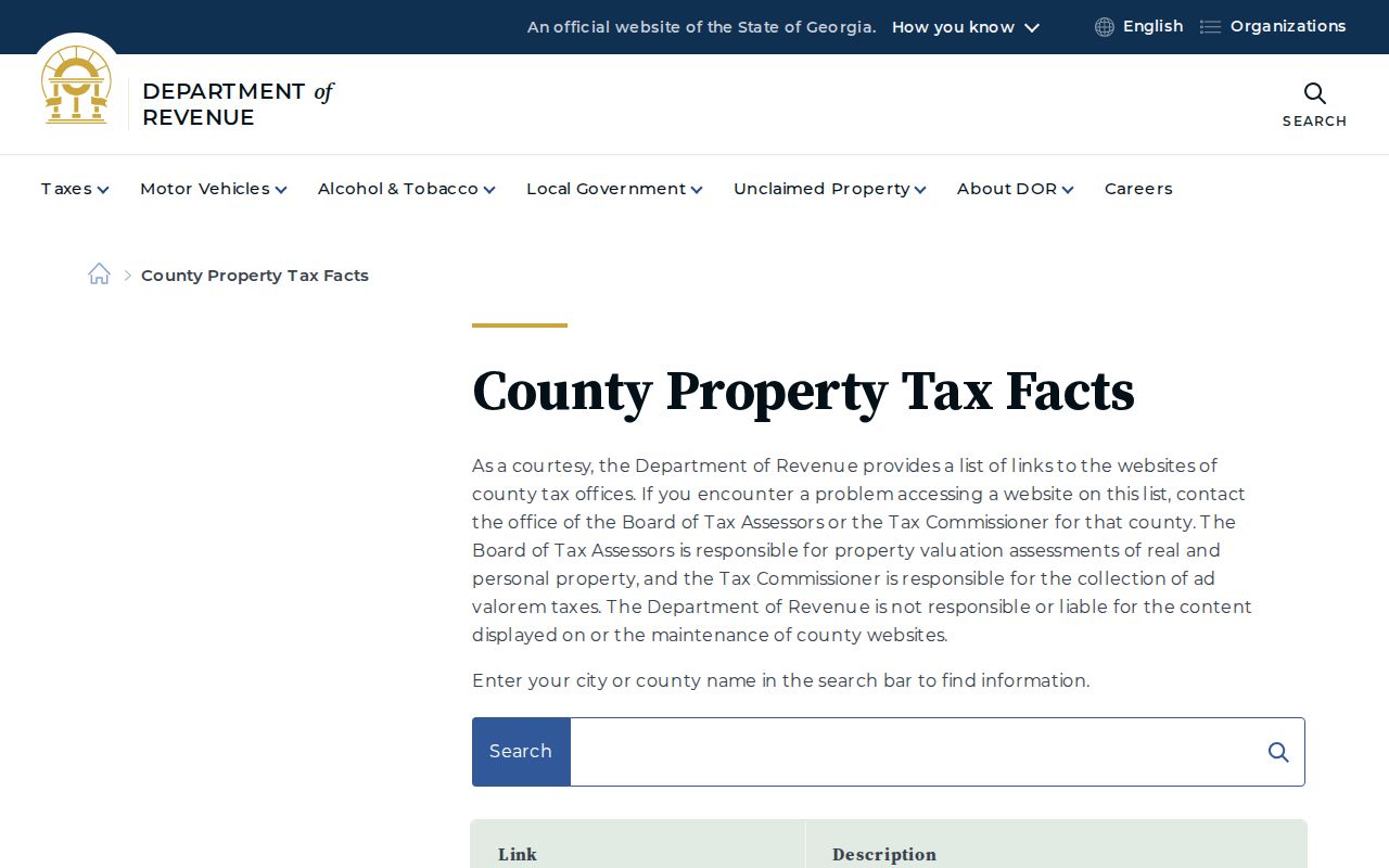 Georgia state county facts page used for Thomaston context