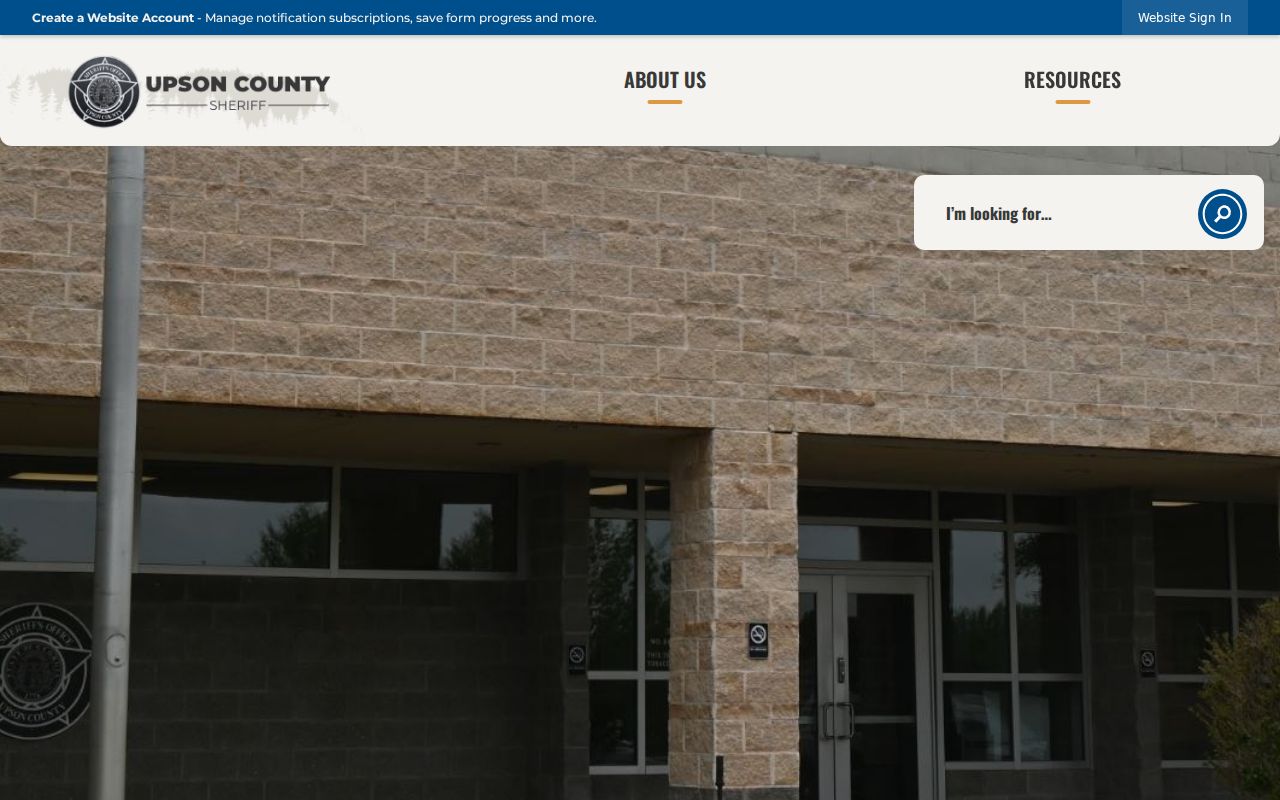 Official Upson County Sheriff page